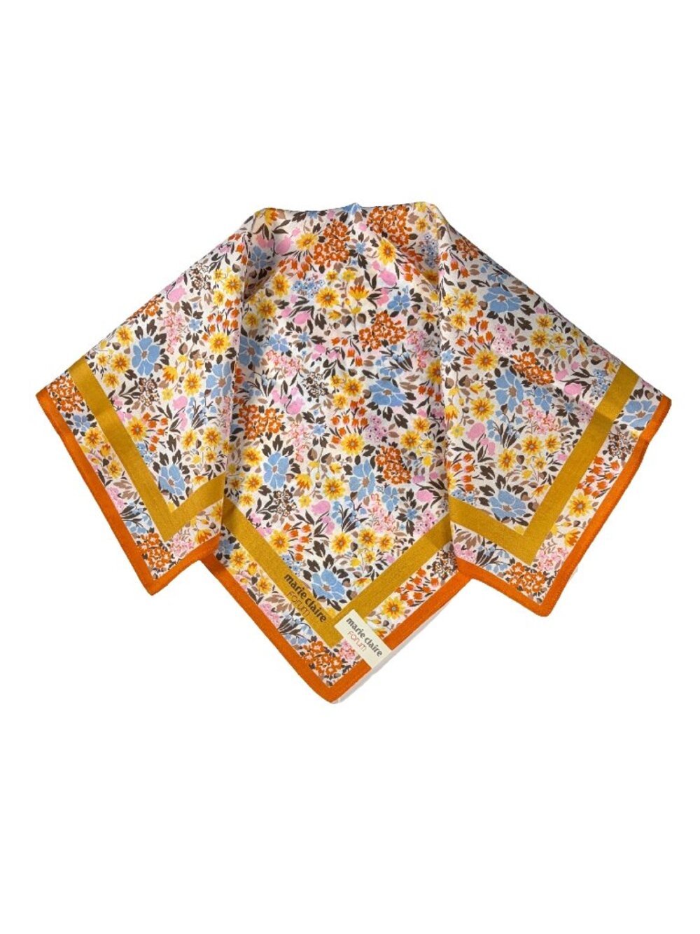 NWT Marie Claire Forum Cotton Floral Scarf 19.5"